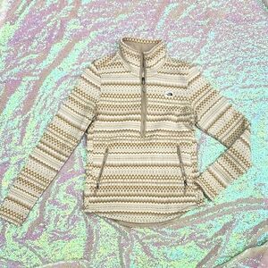 The North Face Cream and Brown Cowl Neck Sweater #crunchy #outdoor NICE XS